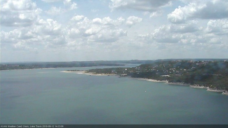 Lake Travis webcam, June 12, 2018 1:25 PM CT