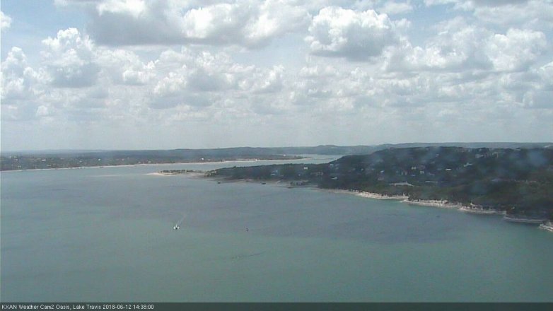 Lake Travis webcam, June 12, 2018 1:40 PM CT