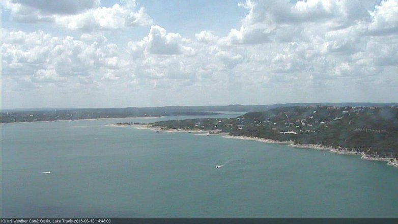 Lake Travis webcam, June 12, 2018 1:50 PM CT