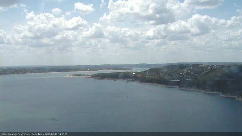 Lake Travis webcam, June 12, 2018 2:00 PM CT