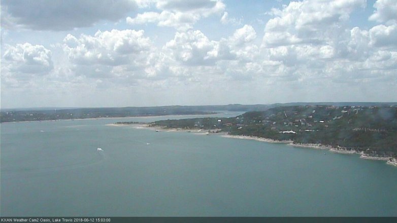 Lake Travis webcam, June 12, 2018 2:05 PM CT