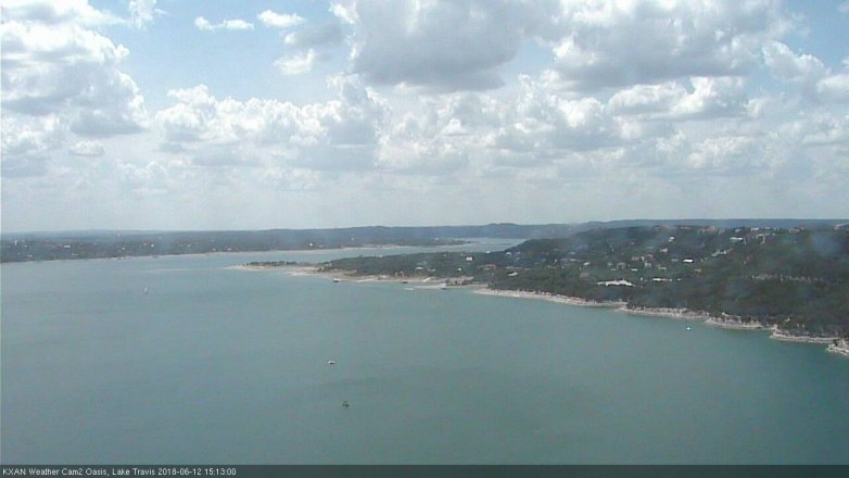 Lake Travis webcam, June 12, 2018 2:15 PM CT