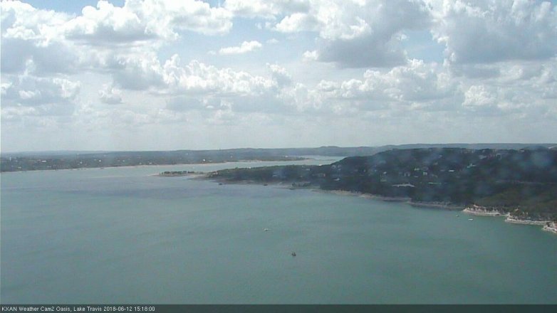 Lake Travis webcam, June 12, 2018 2:20 PM CT