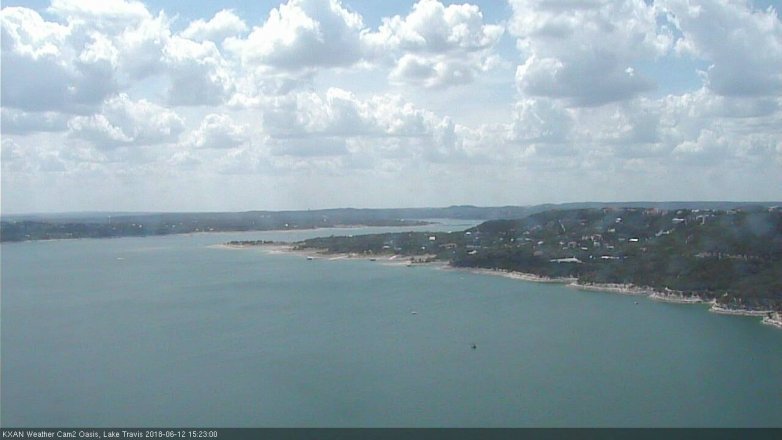 Lake Travis webcam, June 12, 2018 2:25 PM CT