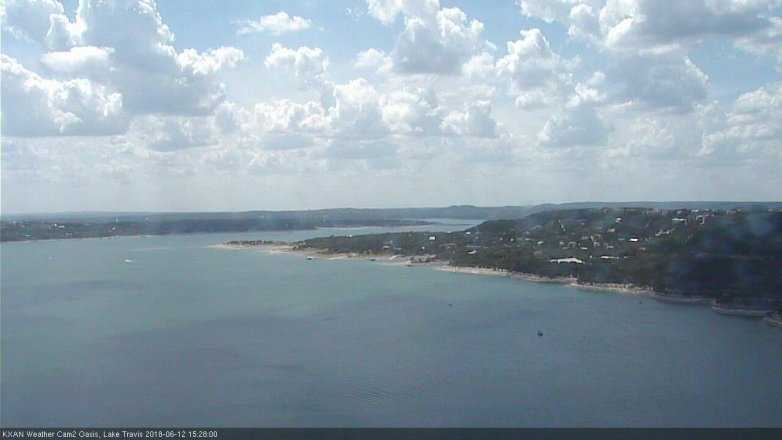 Lake Travis webcam, June 12, 2018 2:30 PM CT