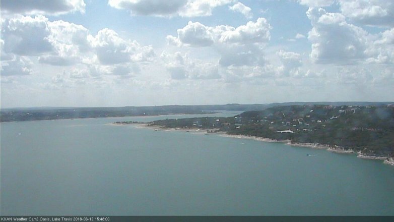 Lake Travis webcam, June 12, 2018 2:50 PM CT