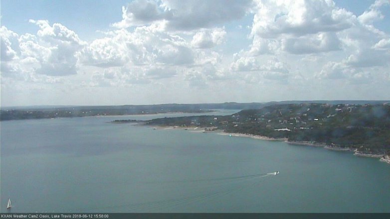 Lake Travis webcam, June 12, 2018 3:00 PM CT