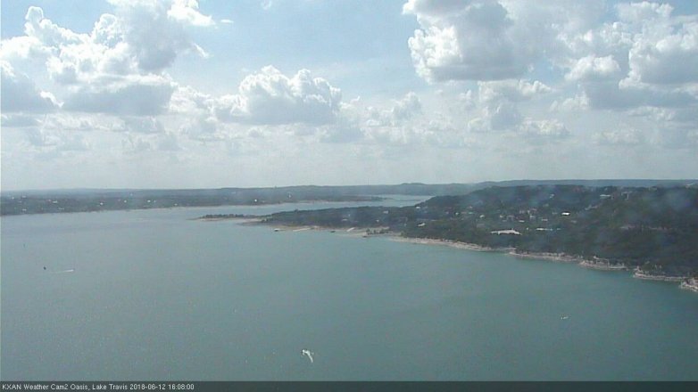 Lake Travis webcam, June 12, 2018 3:10 PM CT
