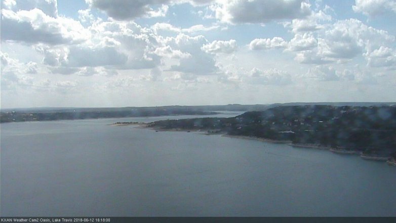 Lake Travis webcam, June 12, 2018 3:20 PM CT