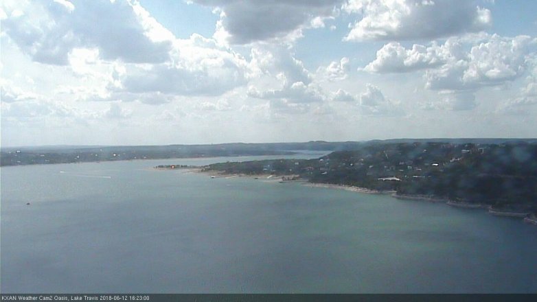 Lake Travis webcam, June 12, 2018 3:25 PM CT