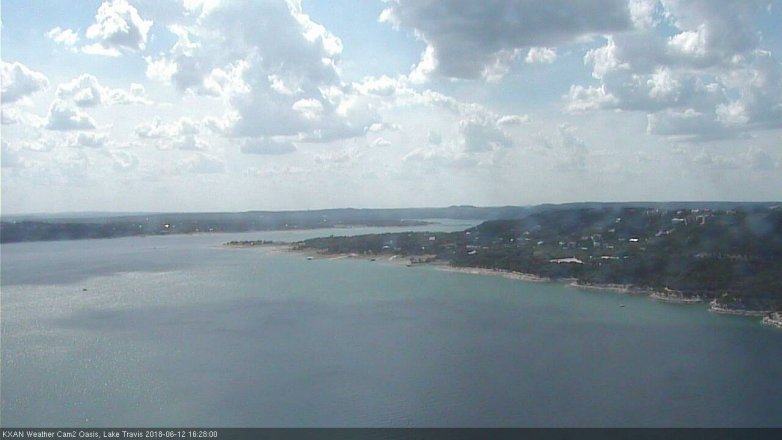 Lake Travis webcam, June 12, 2018 3:30 PM CT