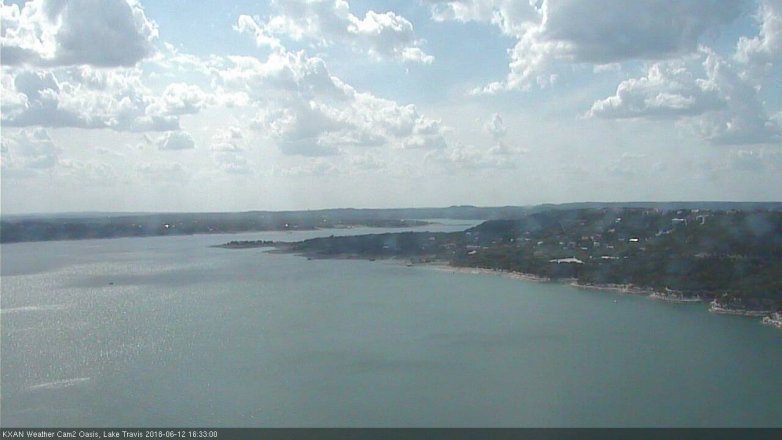 Lake Travis webcam, June 12, 2018 3:35 PM CT