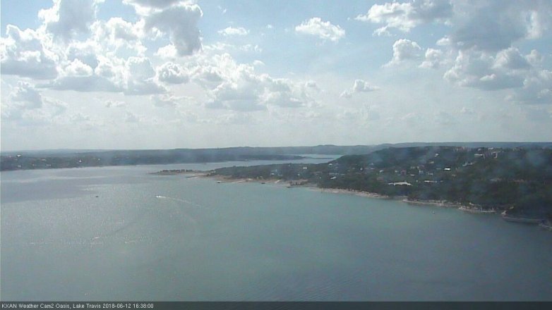 Lake Travis webcam, June 12, 2018 3:40 PM CT