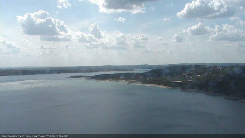 Lake Travis webcam, June 12, 2018 3:45 PM CT