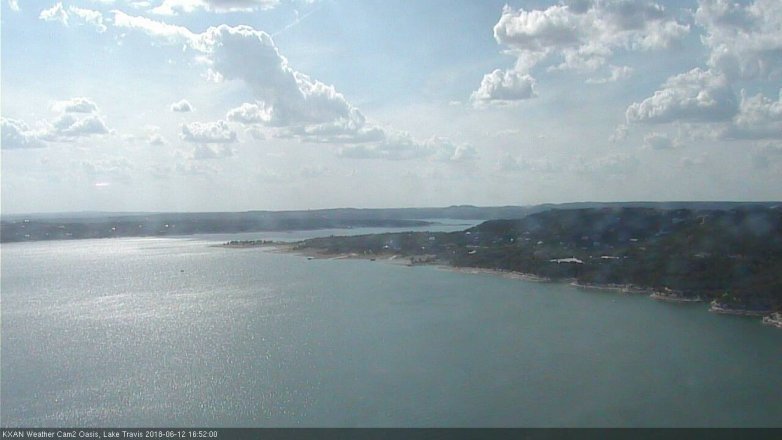Lake Travis webcam, June 12, 2018 3:55 PM CT