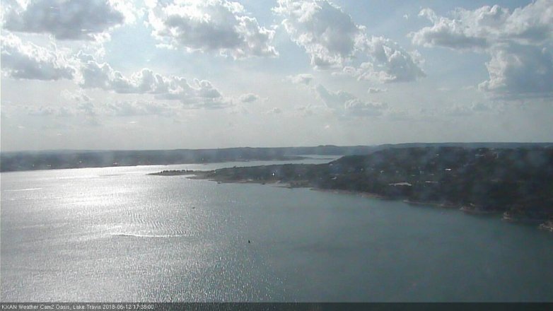 Lake Travis webcam, June 12, 2018 4:40 PM CT