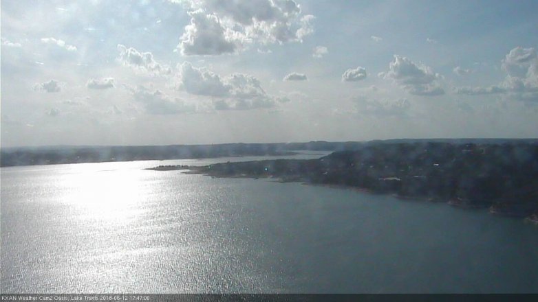 Lake Travis webcam, June 12, 2018 4:50 PM CT