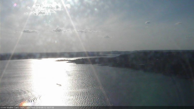 Lake Travis webcam, June 12, 2018 5:40 PM CT