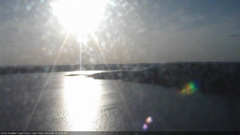 Lake Travis webcam, June 12, 2018 6:25 PM CT