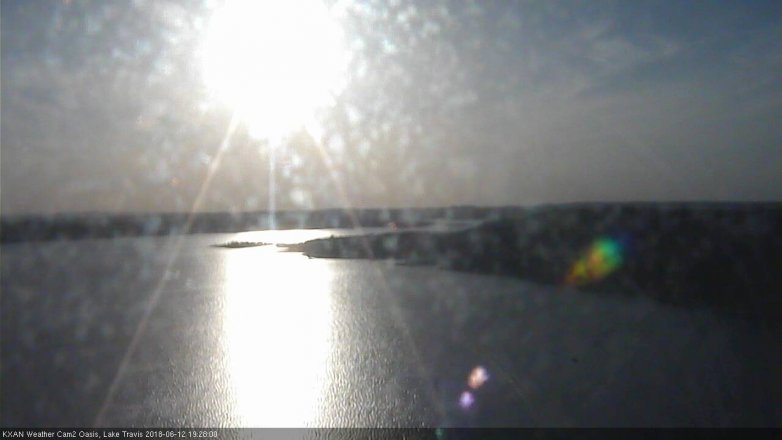 Lake Travis webcam, June 12, 2018 6:30 PM CT