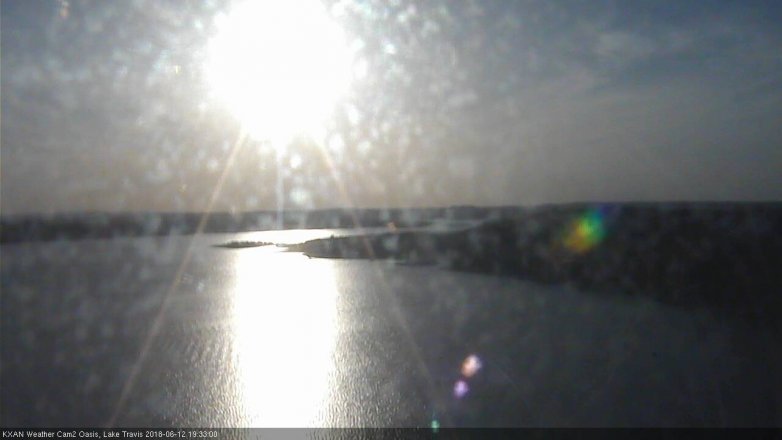 Lake Travis webcam, June 12, 2018 6:35 PM CT