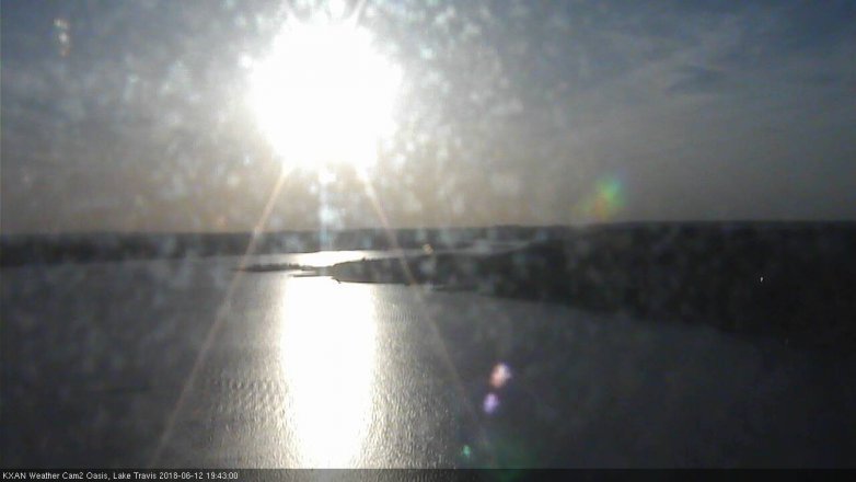 Lake Travis webcam, June 12, 2018 6:45 PM CT