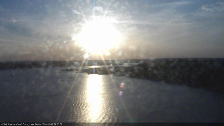 Lake Travis webcam, June 12, 2018 7:05 PM CT