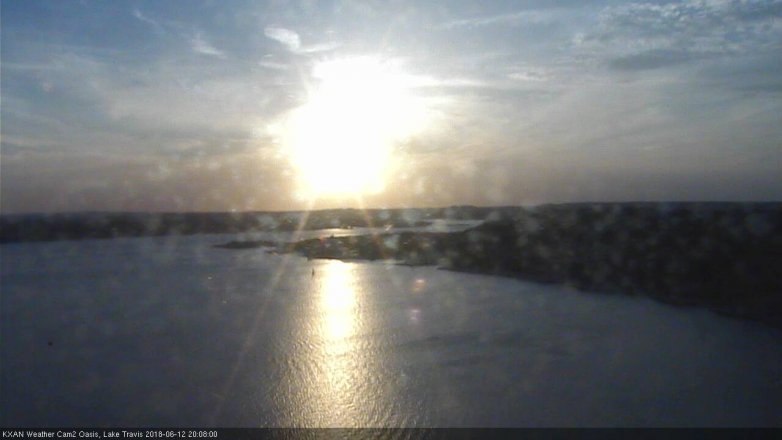 Lake Travis webcam, June 12, 2018 7:10 PM CT