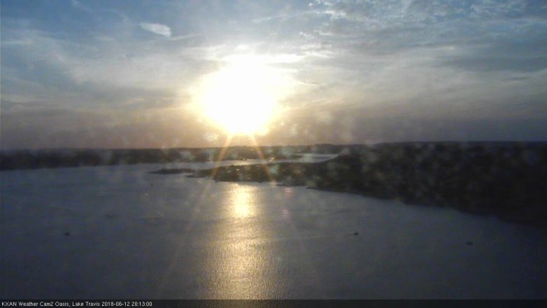 Lake Travis webcam, June 12, 2018 7:15 PM CT