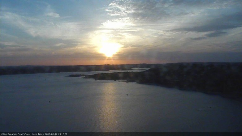 Lake Travis webcam, June 12, 2018 7:20 PM CT