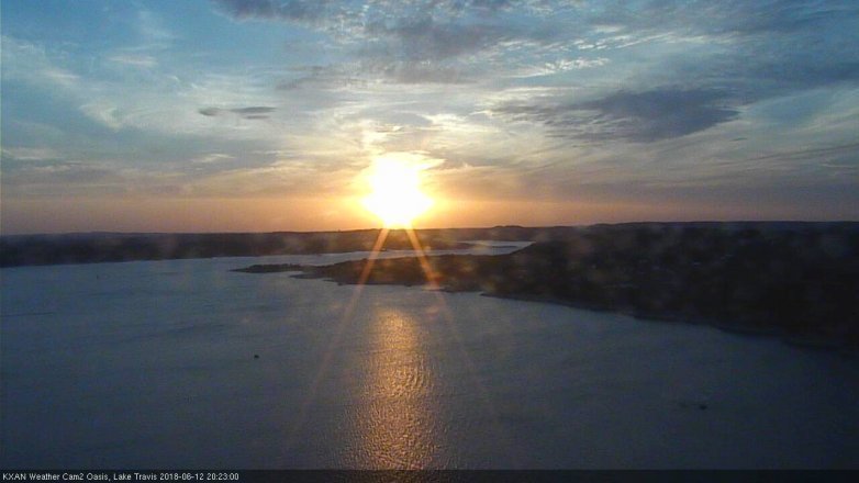 Lake Travis webcam, June 12, 2018 7:25 PM CT