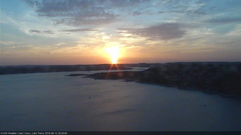 Lake Travis webcam, June 12, 2018 7:30 PM CT