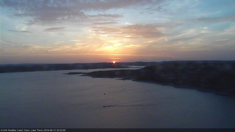Lake Travis webcam, June 12, 2018 7:35 PM CT
