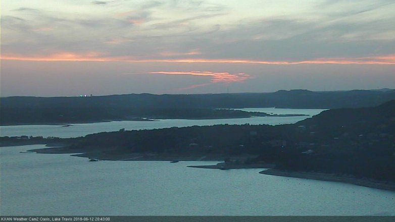 Lake Travis webcam, June 12, 2018 7:45 PM CT