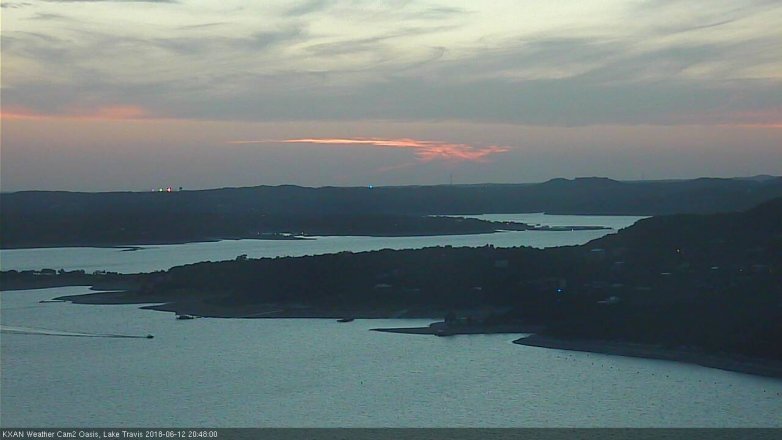 Lake Travis webcam, June 12, 2018 7:50 PM CT
