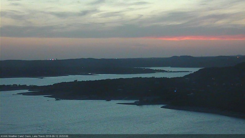 Lake Travis webcam, June 12, 2018 7:55 PM CT