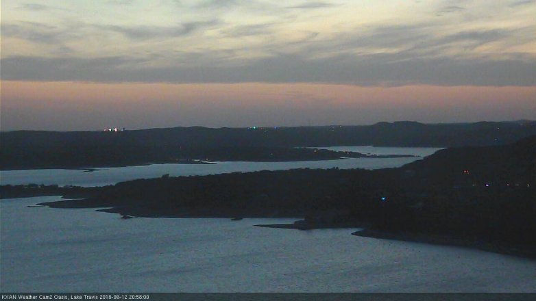 Lake Travis webcam, June 12, 2018 8:00 PM CT