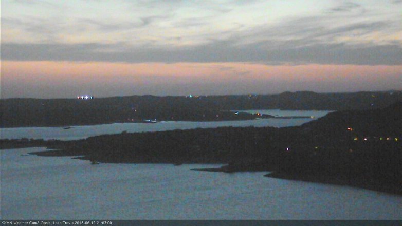 Lake Travis webcam, June 12, 2018 8:10 PM CT