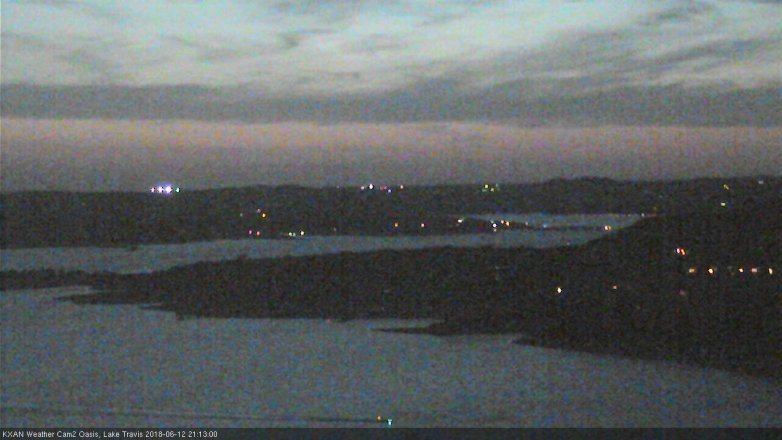 Lake Travis webcam, June 12, 2018 8:15 PM CT