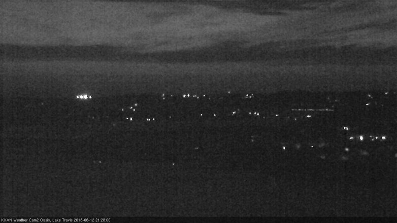 Lake Travis webcam, June 12, 2018 8:30 PM CT
