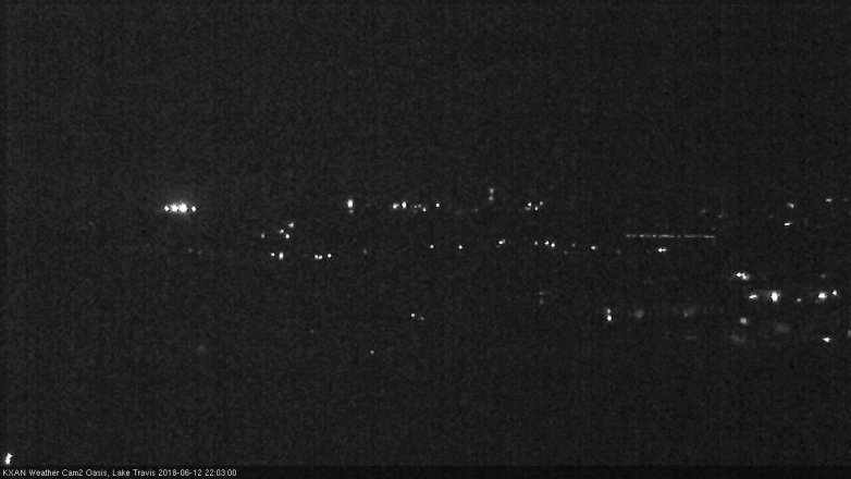 Lake Travis webcam, June 12, 2018 9:05 PM CT