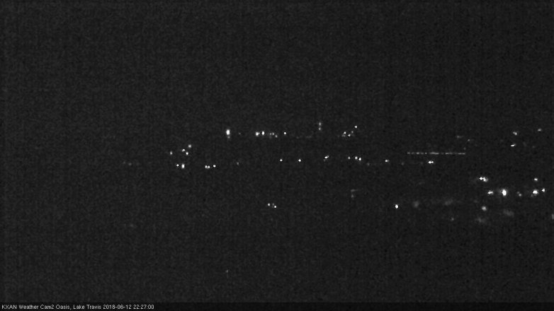 Lake Travis webcam, June 12, 2018 9:30 PM CT