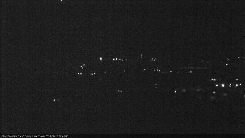 Lake Travis webcam, June 12, 2018 9:45 PM CT