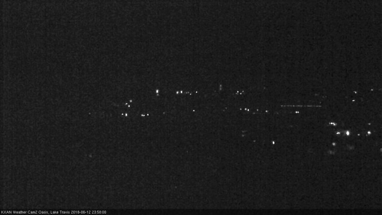 Lake Travis webcam, June 12, 2018 11:00 PM CT
