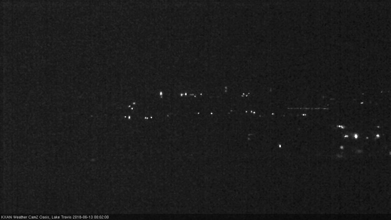 Lake Travis webcam, June 12, 2018 11:05 PM CT
