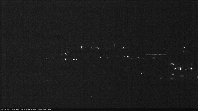 Lake Travis webcam, June 12, 2018 11:10 PM CT