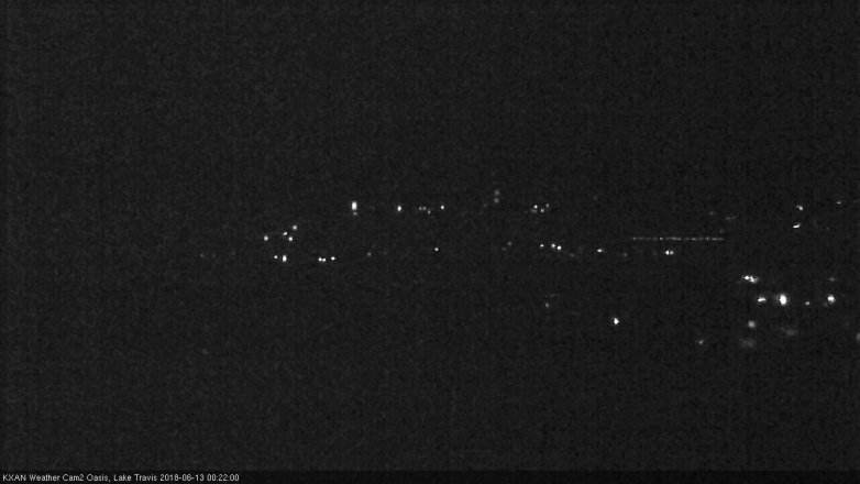 Lake Travis webcam, June 12, 2018 11:25 PM CT
