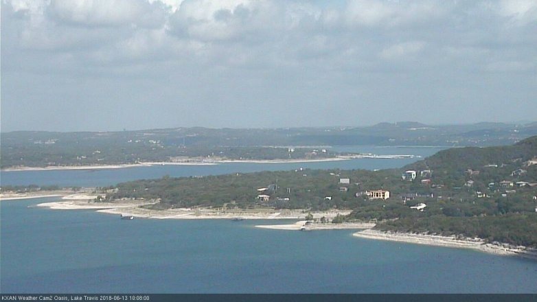Lake Travis webcam, June 13, 2018 9:10 AM CT