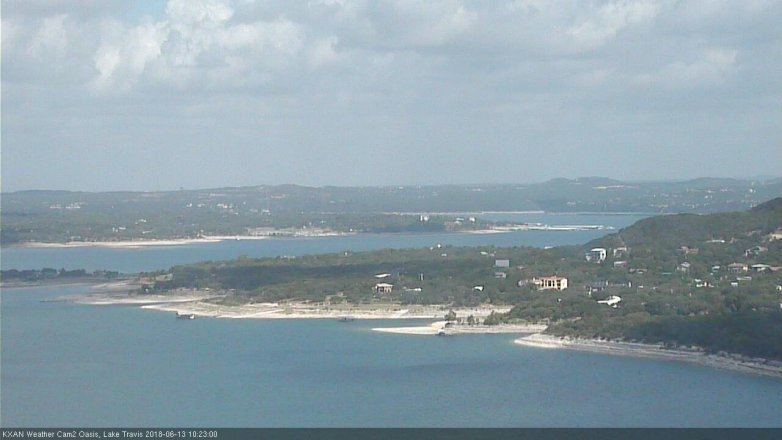 Lake Travis webcam, June 13, 2018 9:25 AM CT