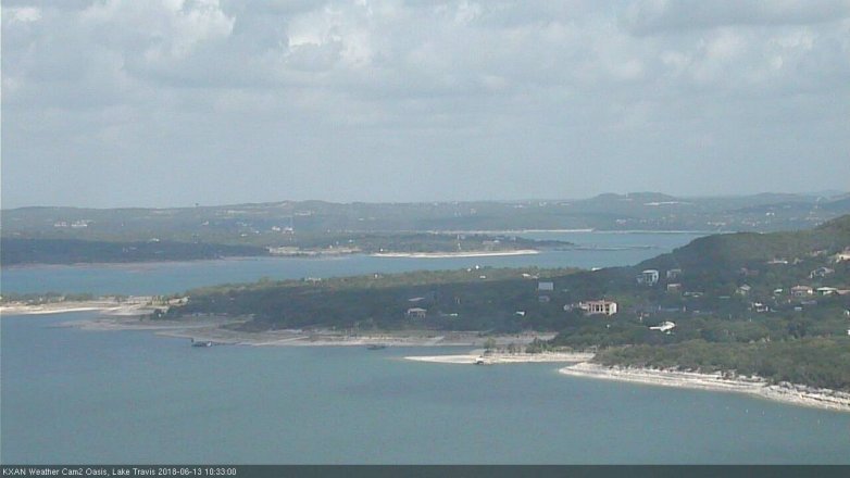 Lake Travis webcam, June 13, 2018 9:35 AM CT